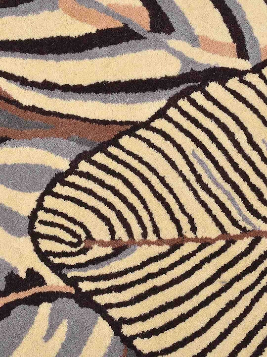 Calathea Tropical Leaves Wool Rug
