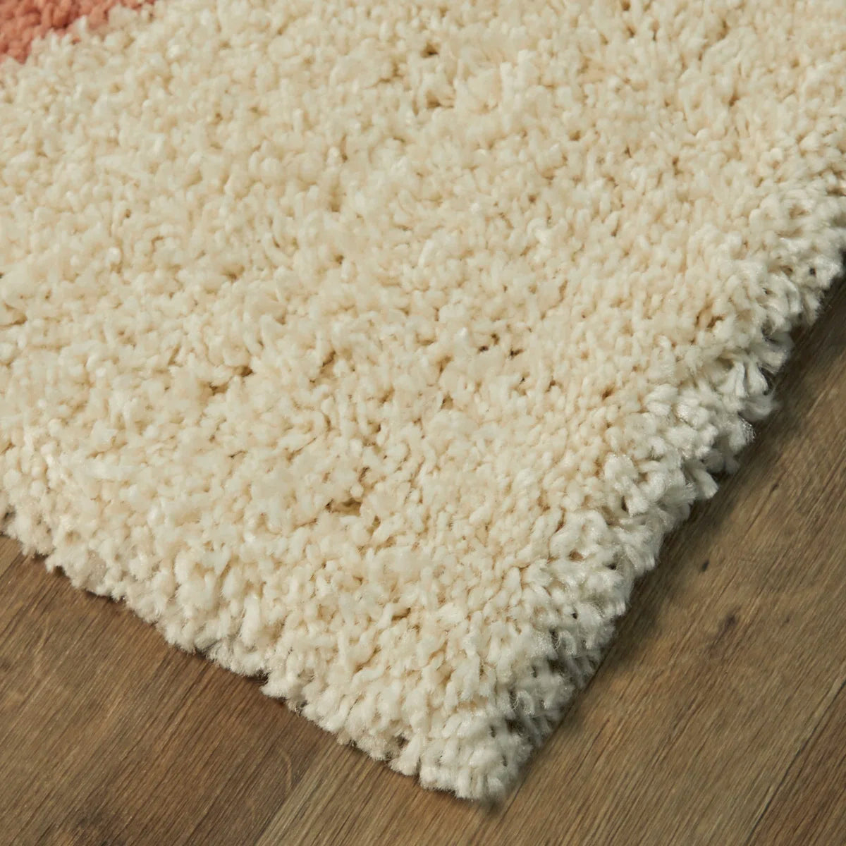 Terracotta Diamond Modern Shaggy Rug