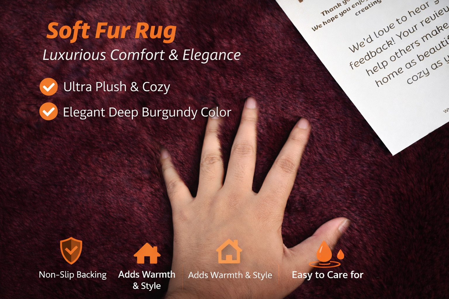 Wine Purple Fur Rugs