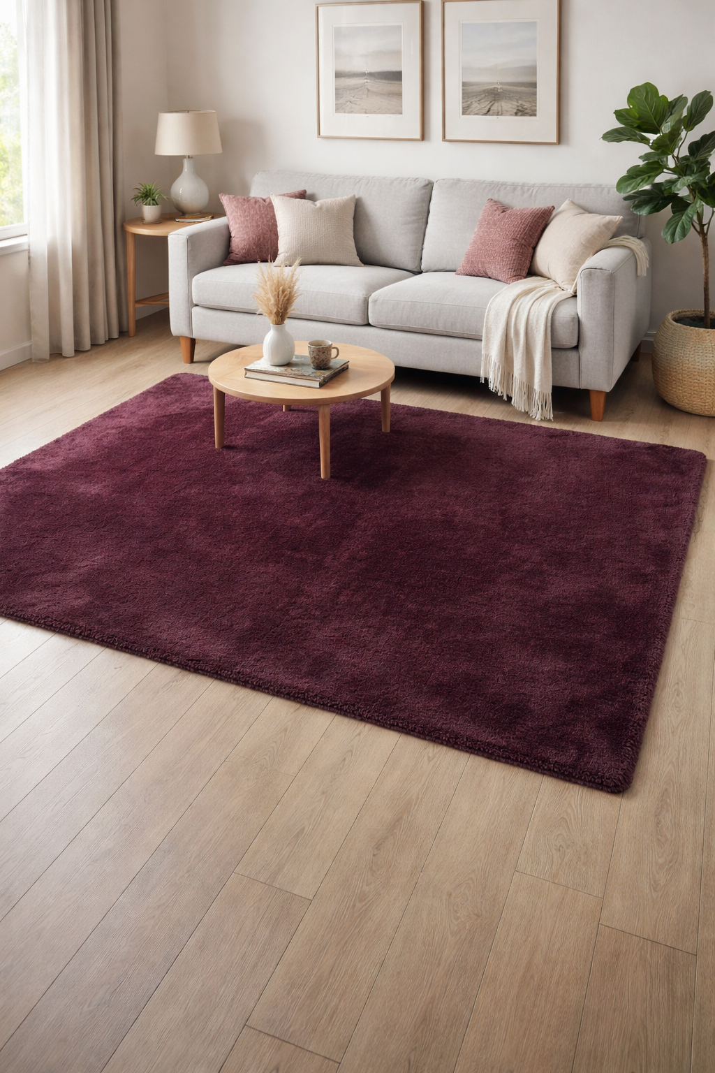 Wine Purple Fur Rugs
