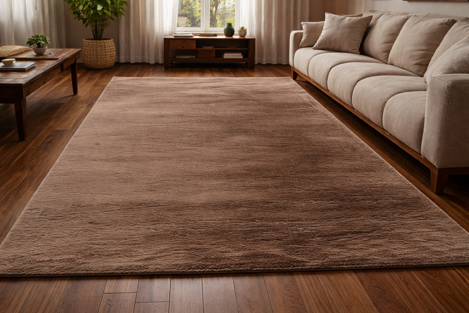Camel Beige Fur Rugs