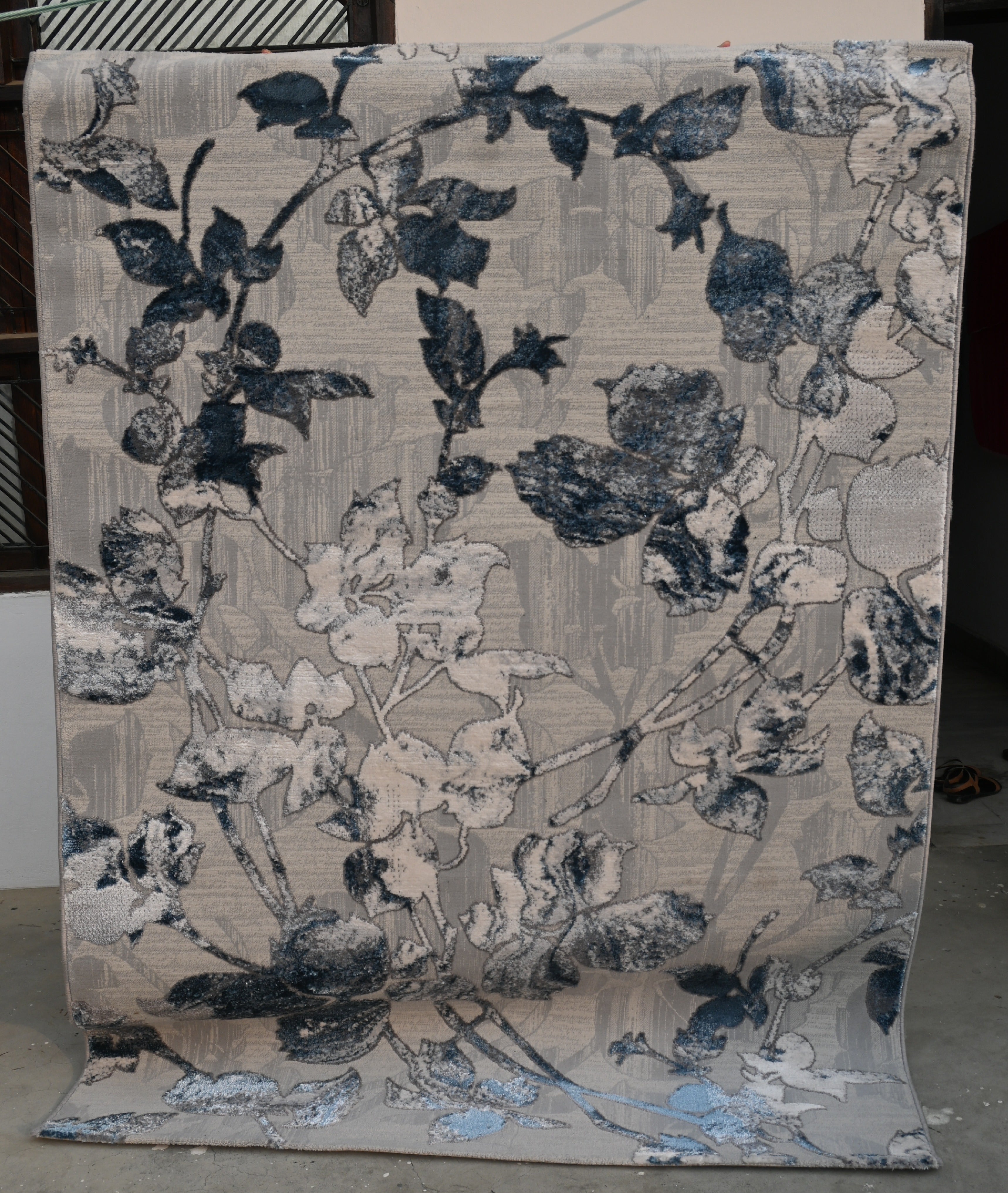 Lino Blue Grey Modern Carpet