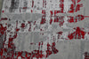 Savi Grey Red Modern Rug
