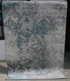 Zaro Teal Grey Modern Rug