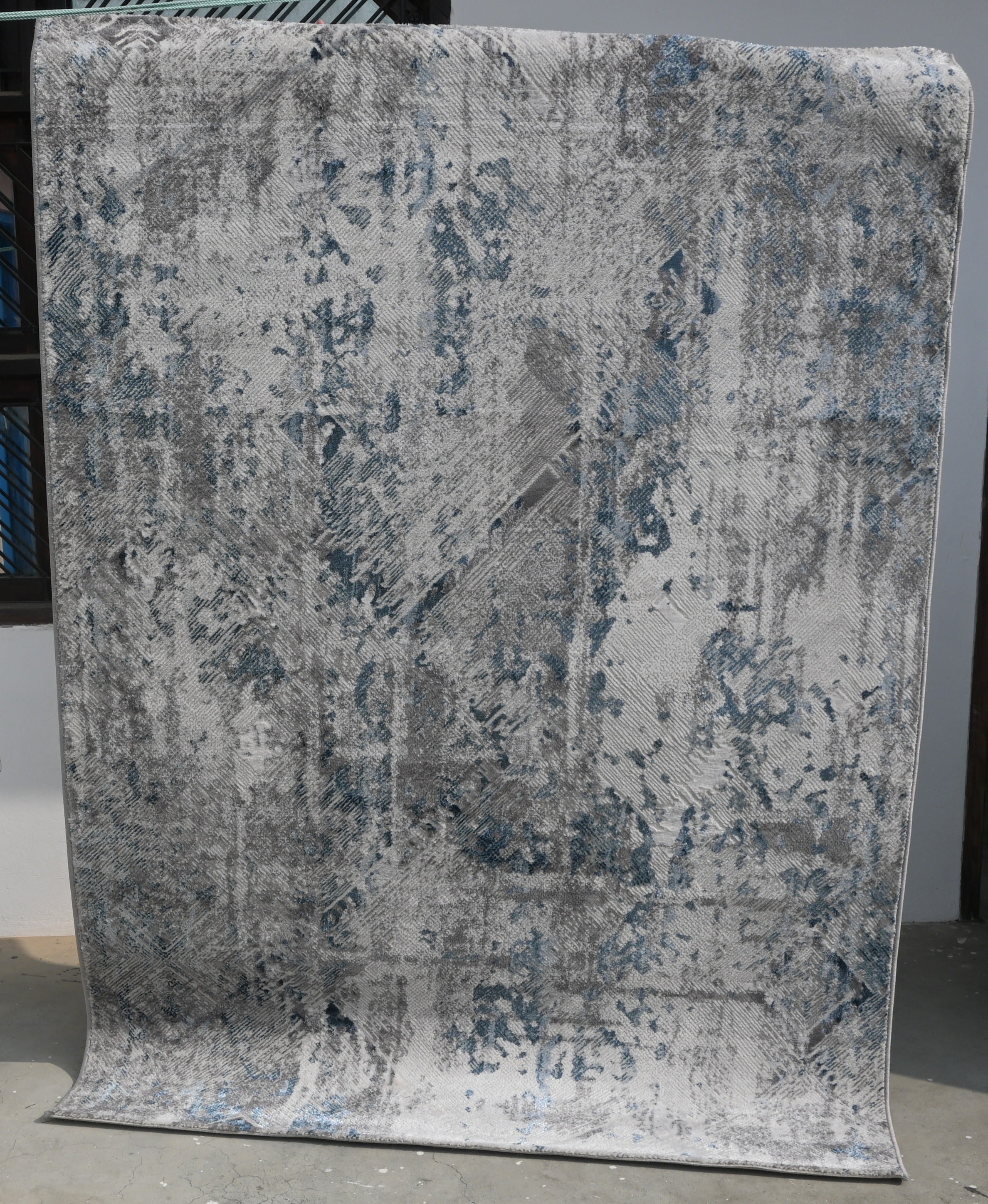 Nexo Grey Blue Modern Rug