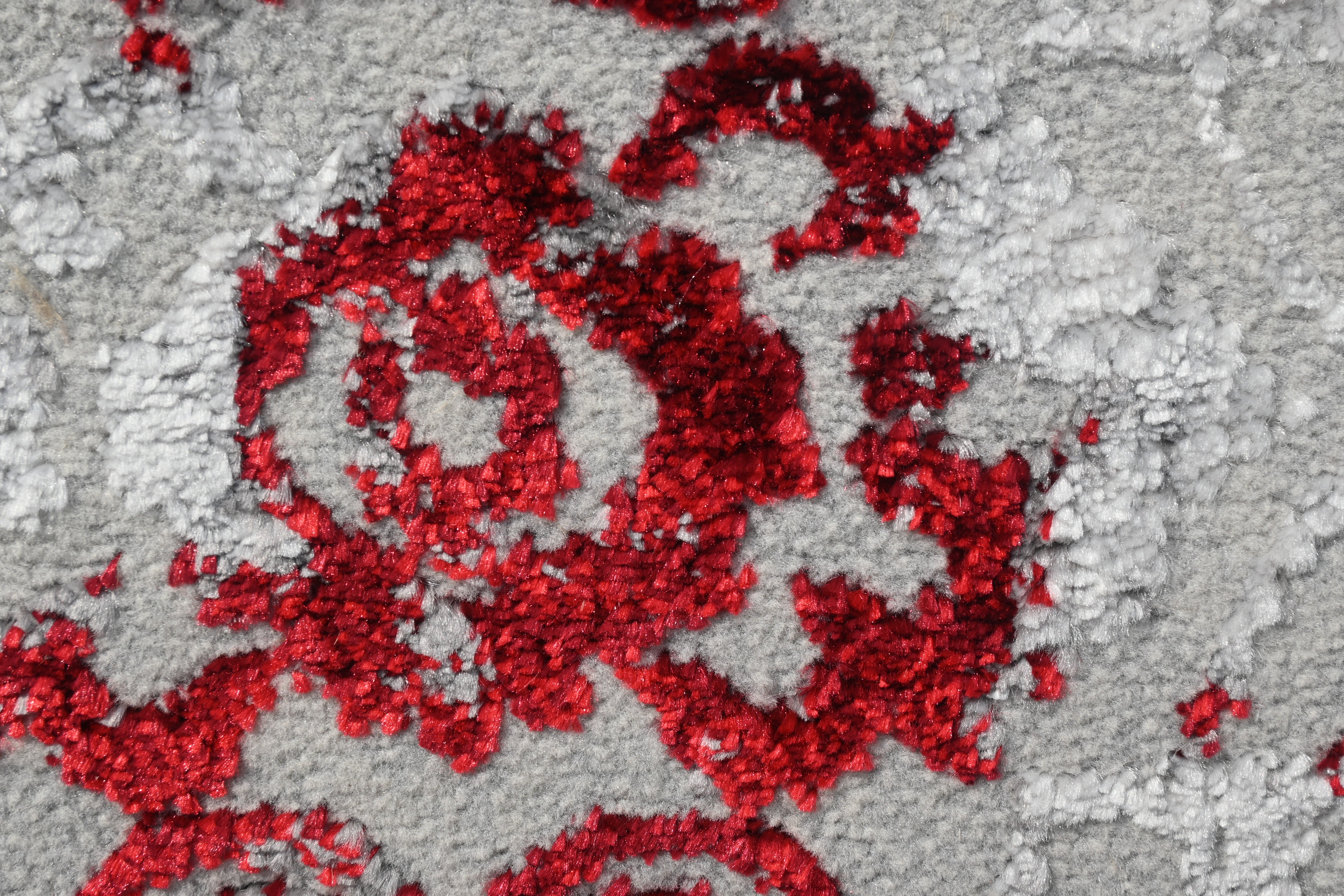 Sero Grey Red Modern Rug