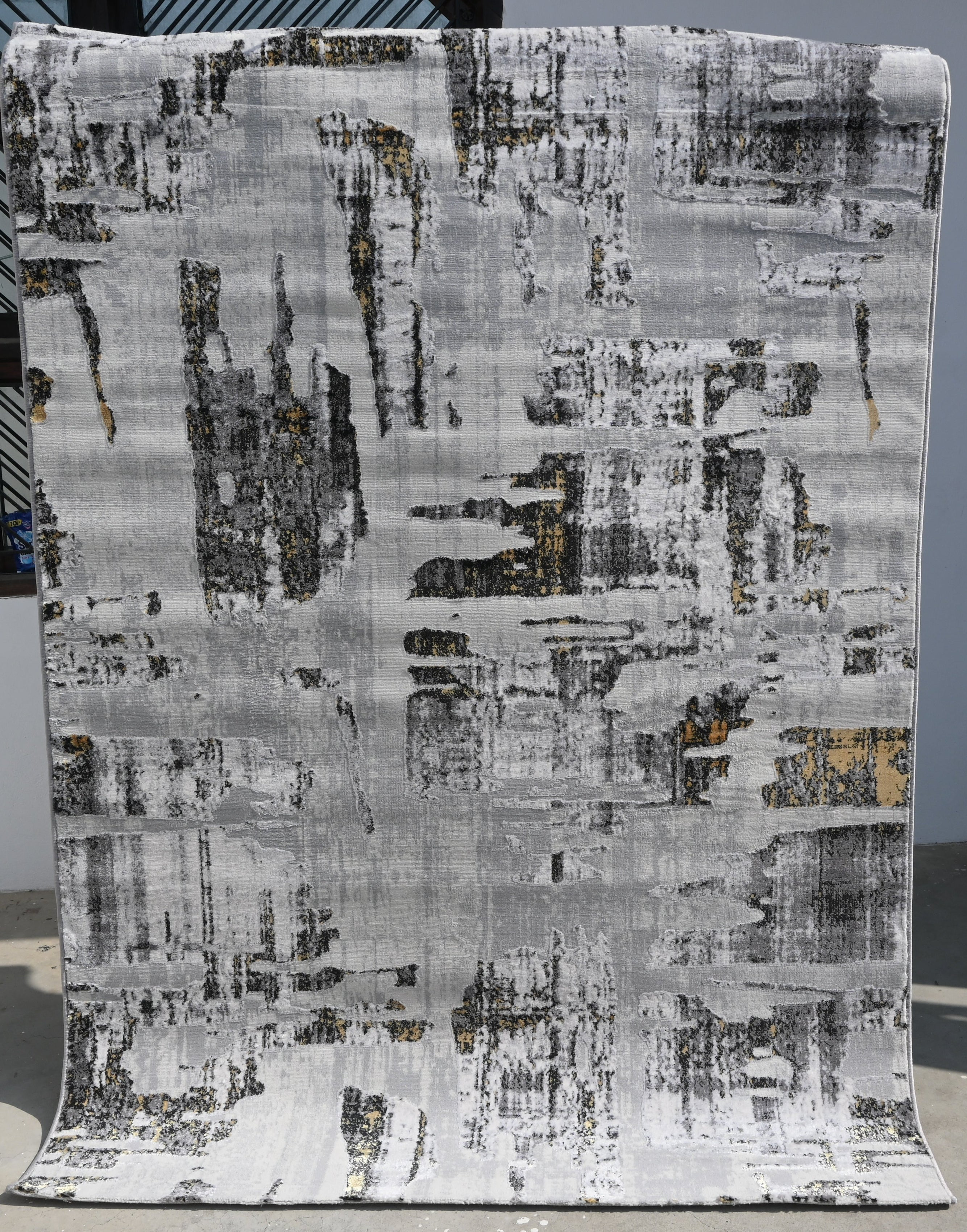 Simo Grey Gold Modern Rug