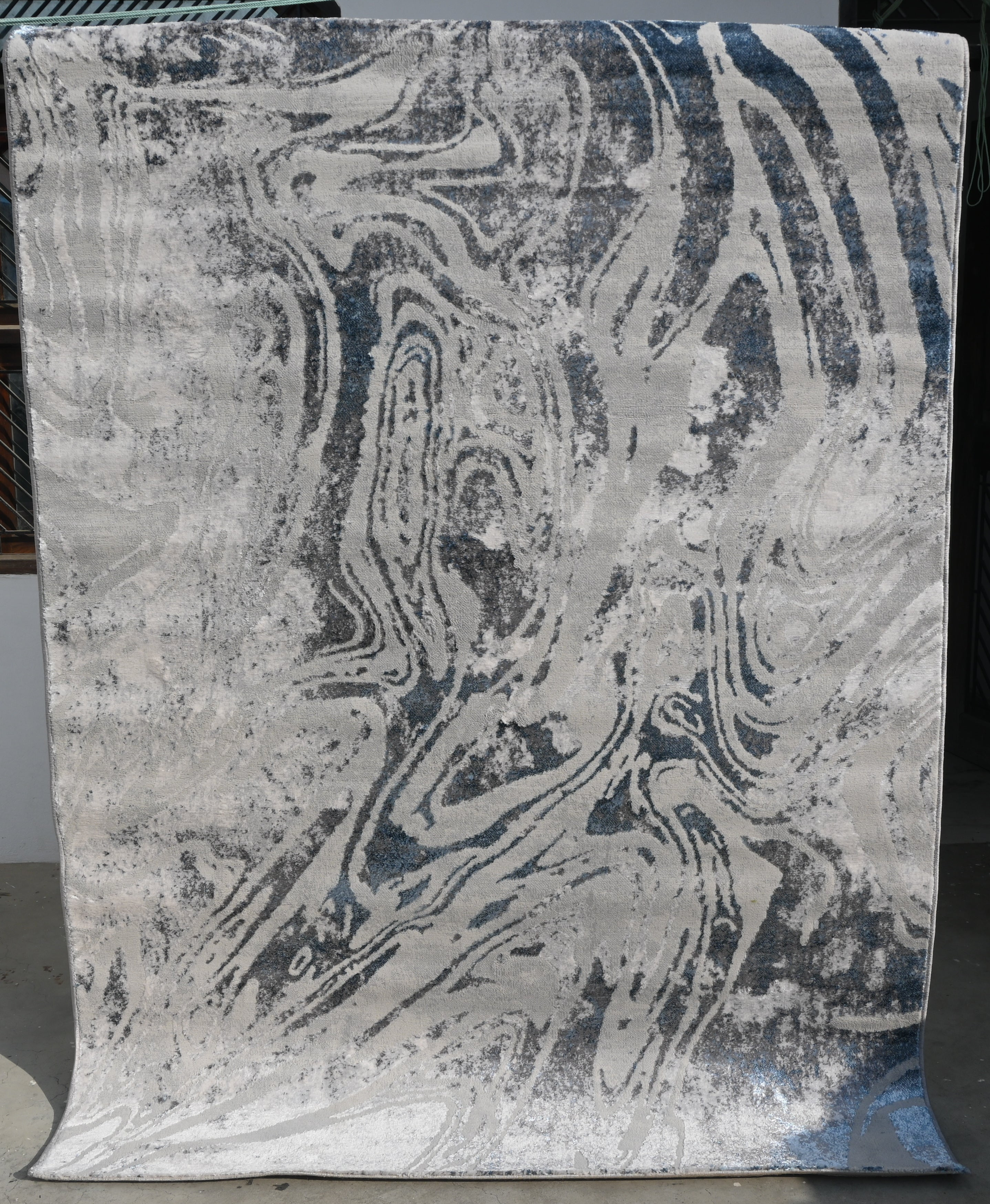 Leno Grey Blue Modern Rug