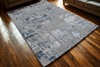 Navi Grey Blue Modern Rug