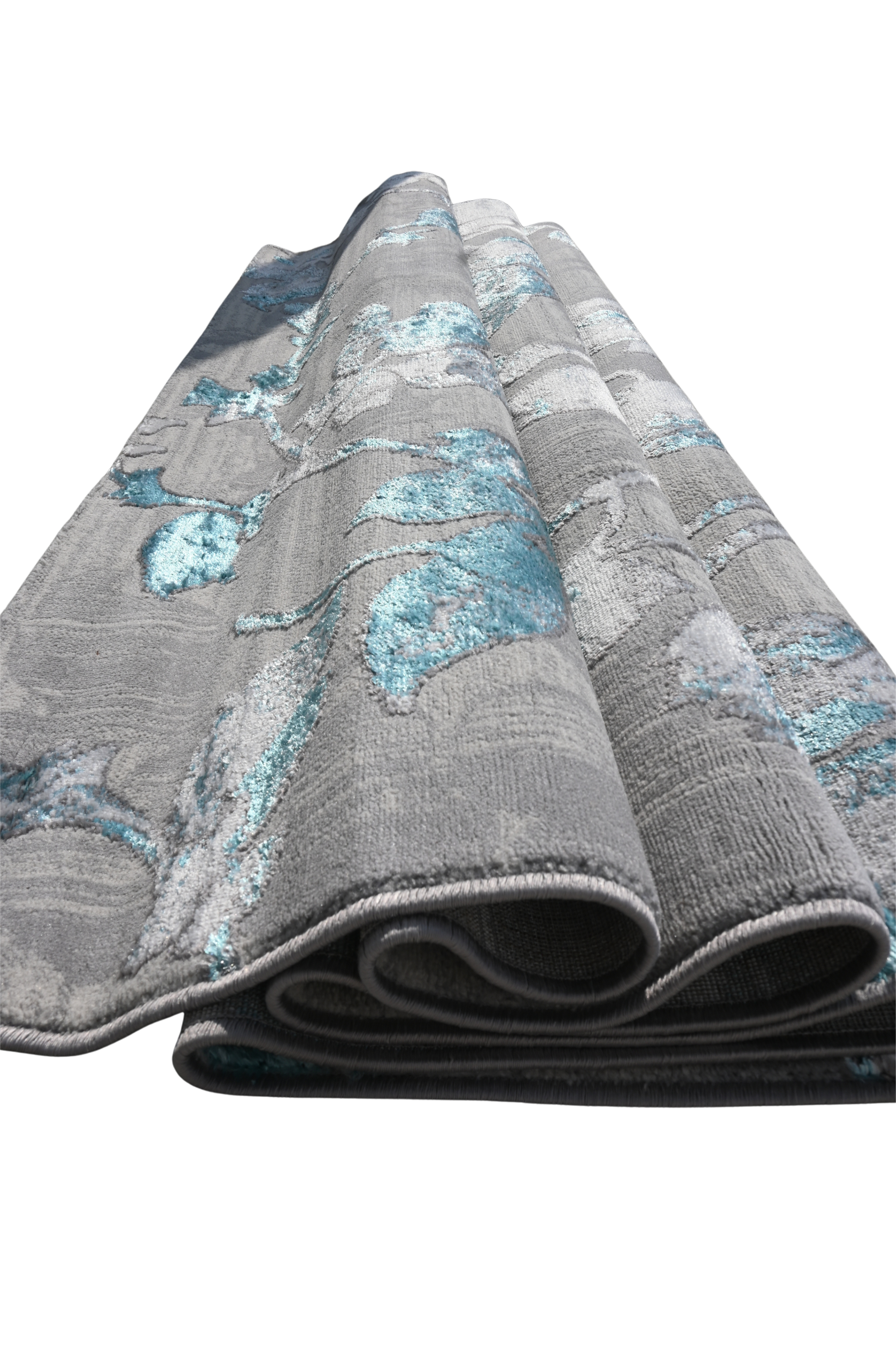 Sera Turquoise Grey Modern Rug