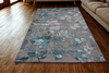 Sera Teal Grey Modern Rug