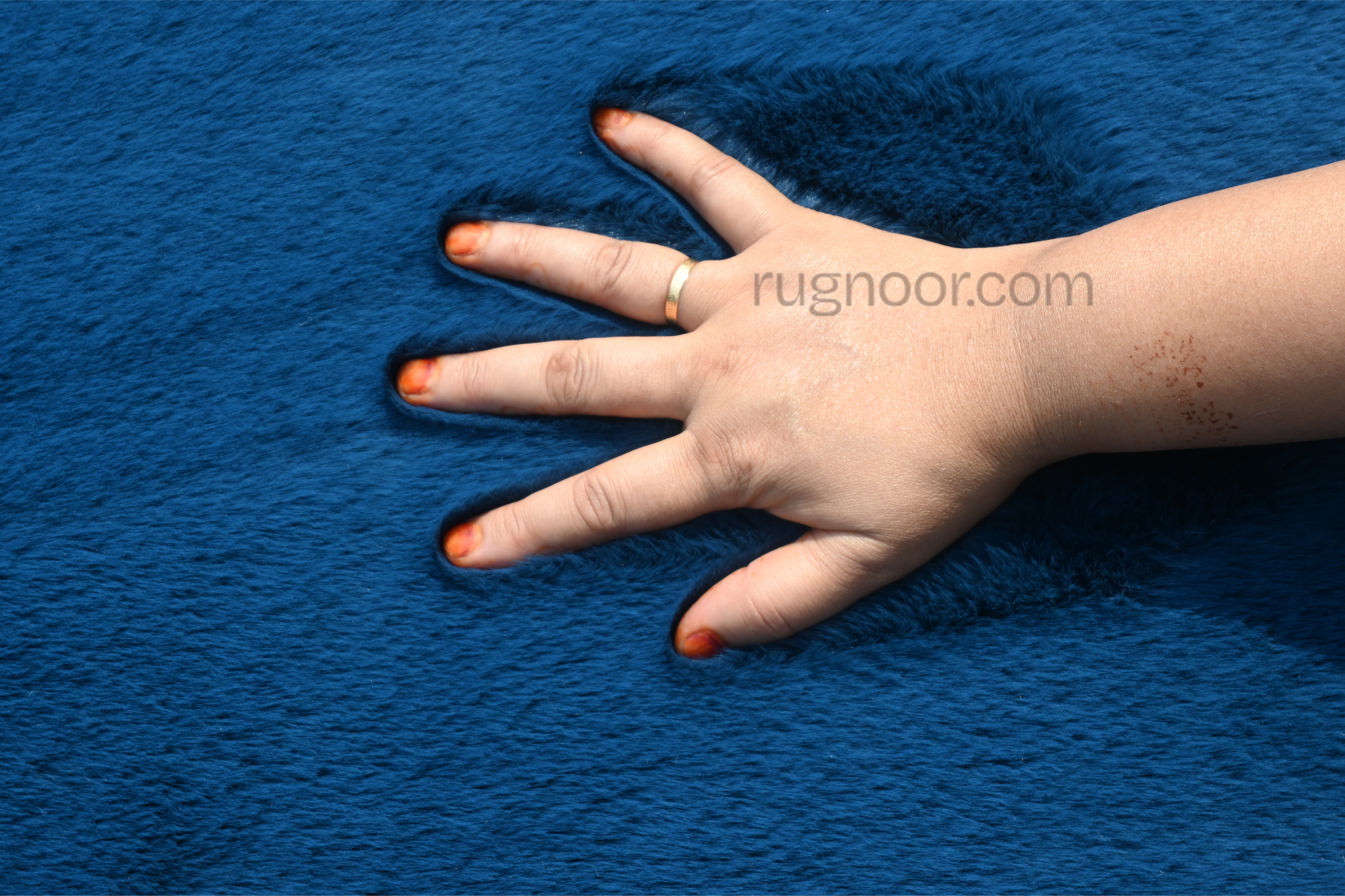 Royal Blue Fur Rug