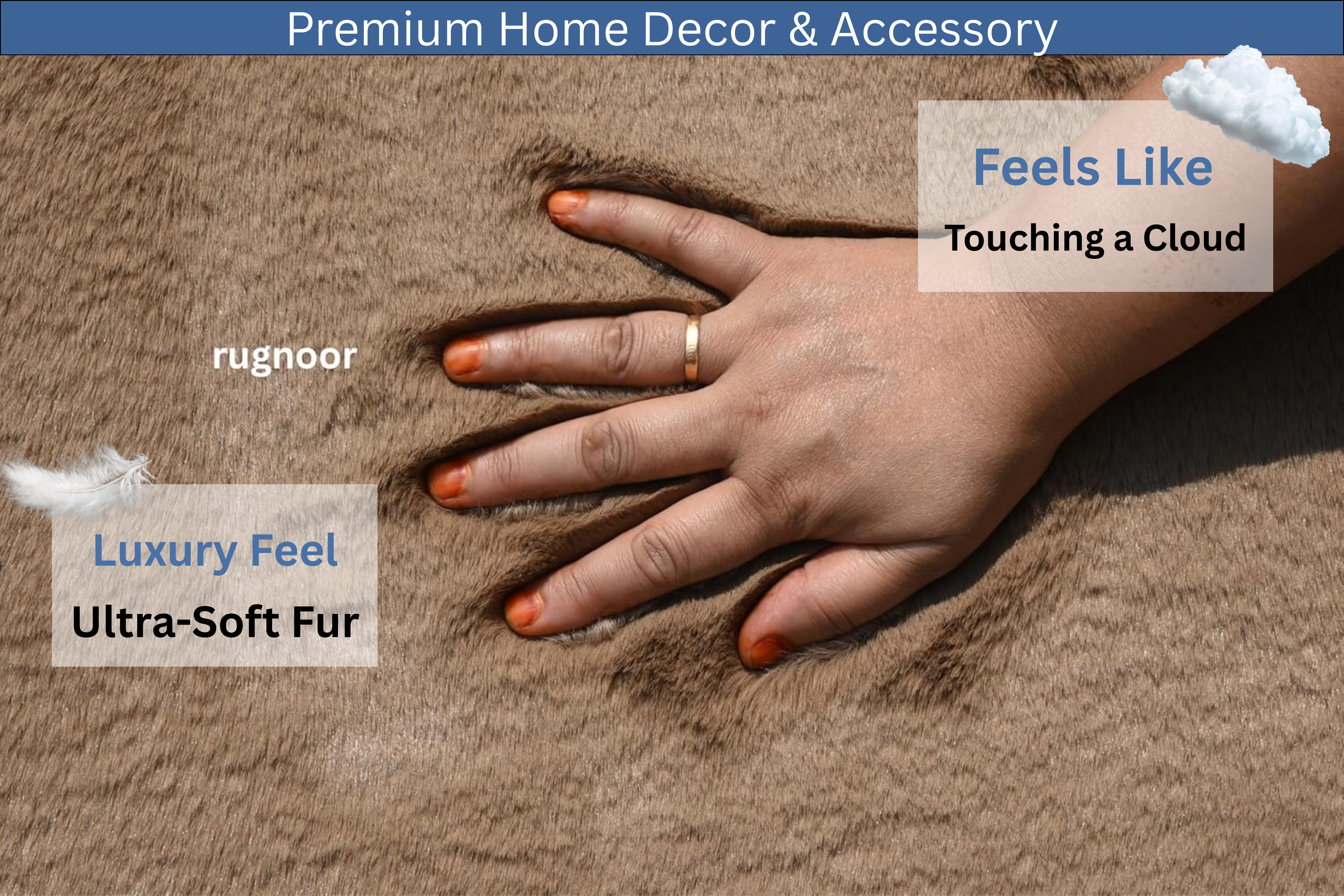 Camel Beige Fur Rugs