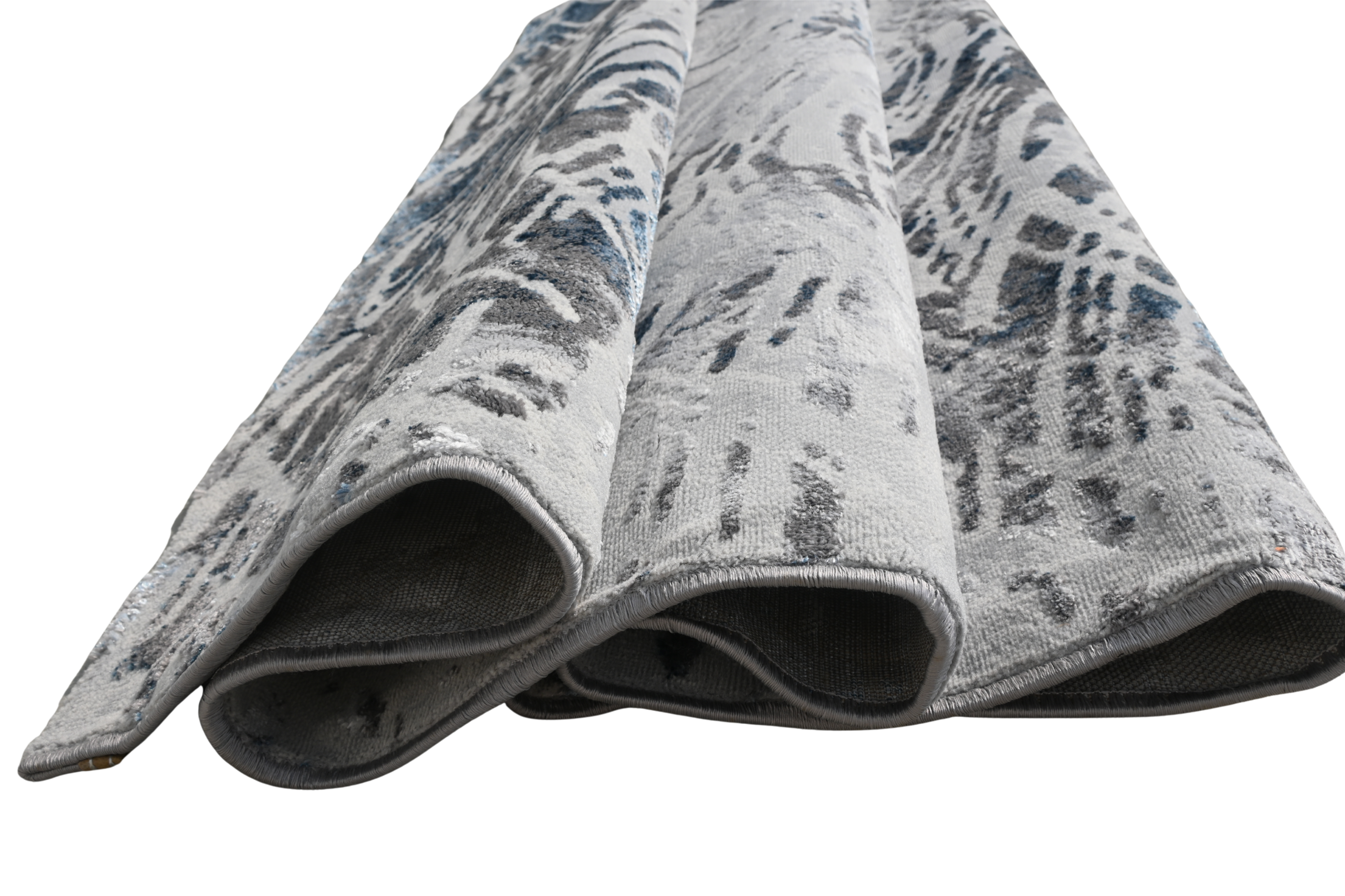 Lara Grey Navy Modern Rug