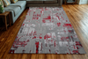 Savi Grey Red Modern Rug