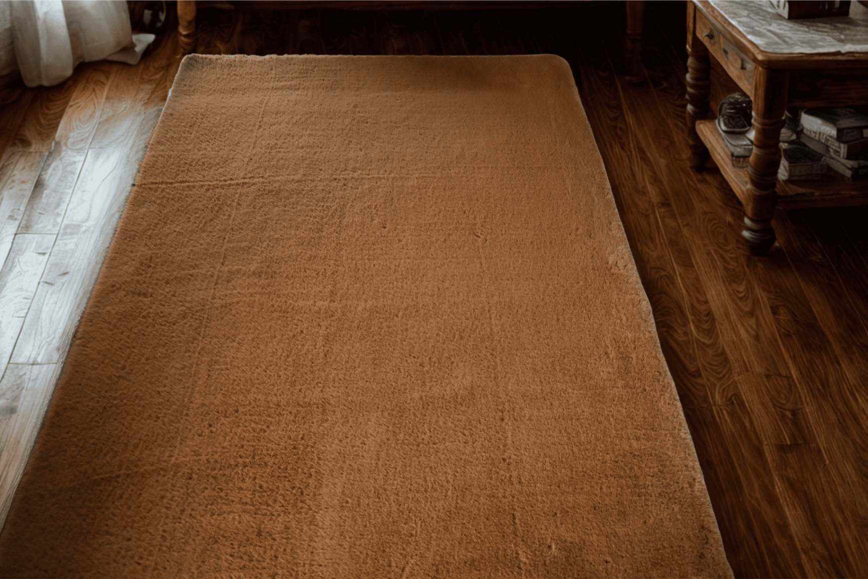 Golden Brown Fur Rugs