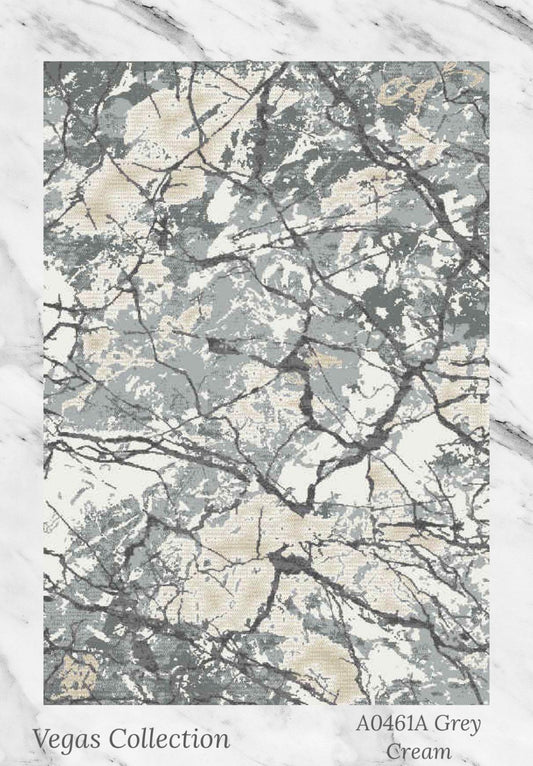 Beige Grey Abstract Modern Rug