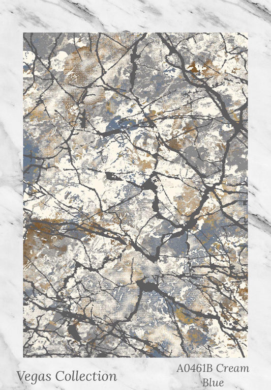 Beige Grey Abstract Modern Rug