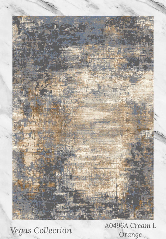 Beige Grey Abstract Modern Rug