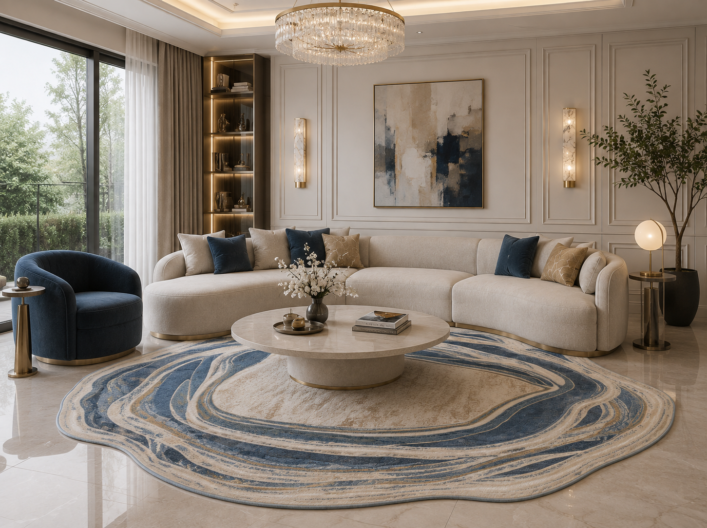 Deep Water Irregular Carpet