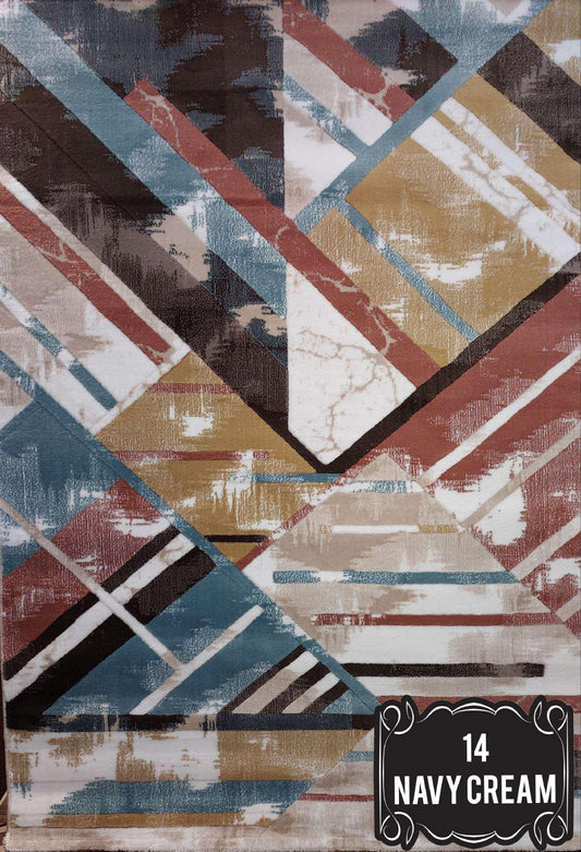 Brown Geometric Modern Rug