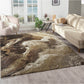 Brown Beige Abstract Modern Carpet