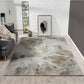 Grey Beige Abstract Modern Carpet