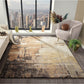 Orange Beige Abstract Modern Carpet