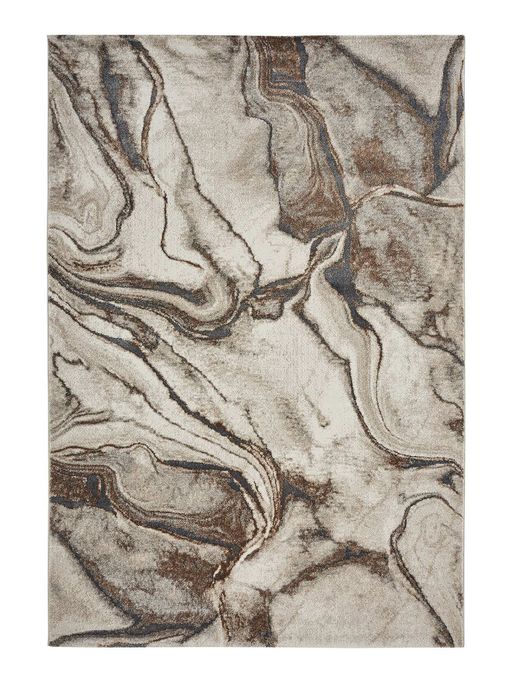 Beige Brown Abstract Modern Carpet