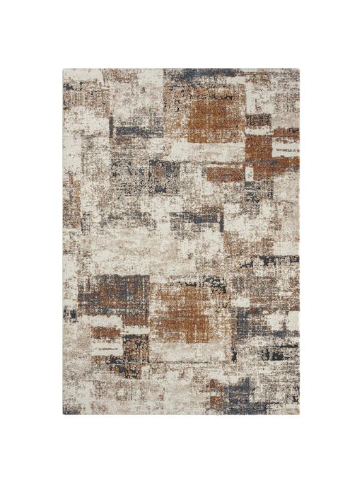 Beige Orange Abstract Modern Carpet