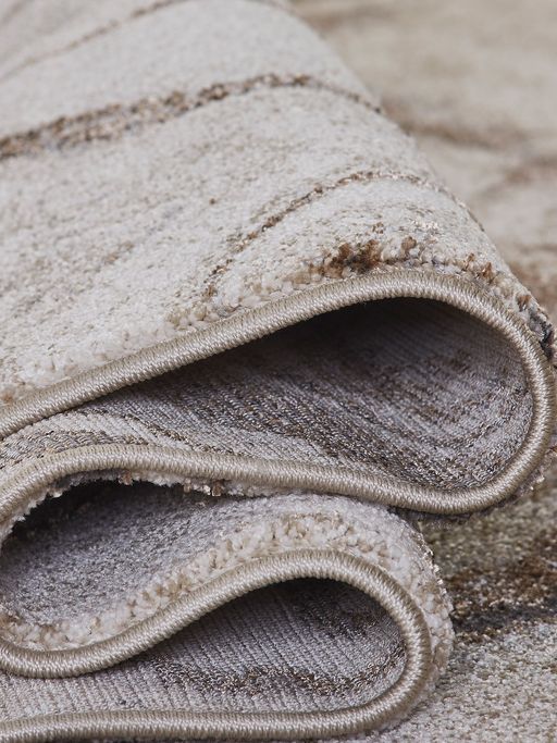 Beige Brown Abstract Modern Carpet