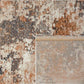 Beige Orange Abstract Modern Carpet