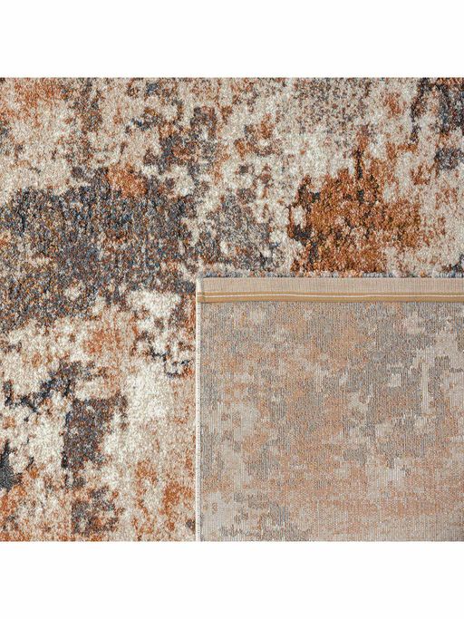 Beige Orange Abstract Modern Carpet