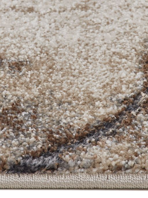 Beige Brown Abstract Modern Carpet