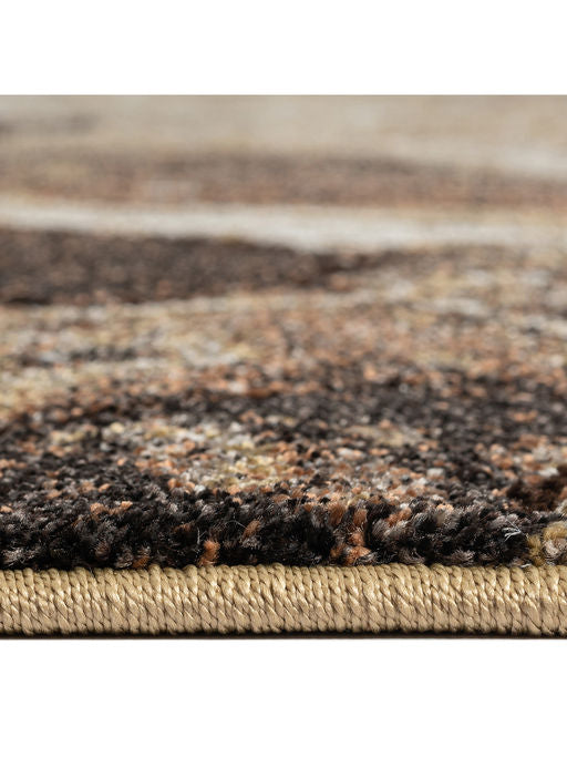 Brown Beige Abstract Modern Carpet