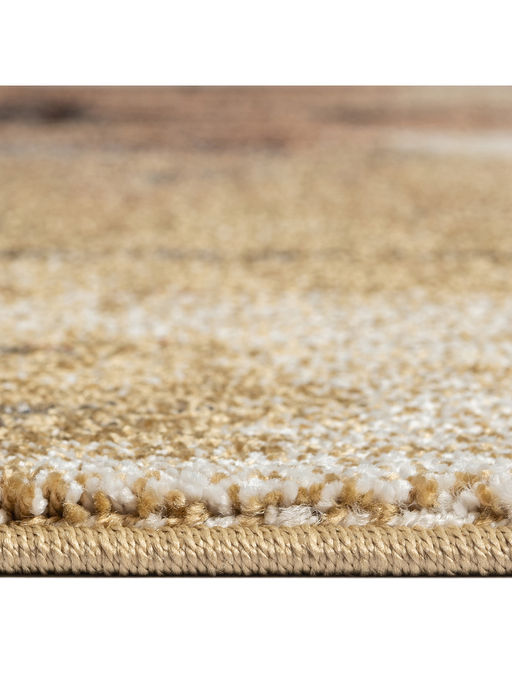 Orange Beige Abstract Modern Carpet