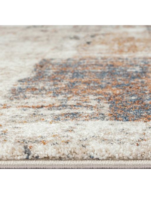 Beige Orange Abstract Modern Carpet