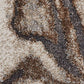 Beige Brown Abstract Modern Carpet