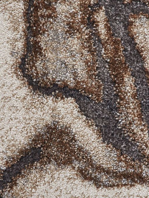 Beige Brown Abstract Modern Carpet