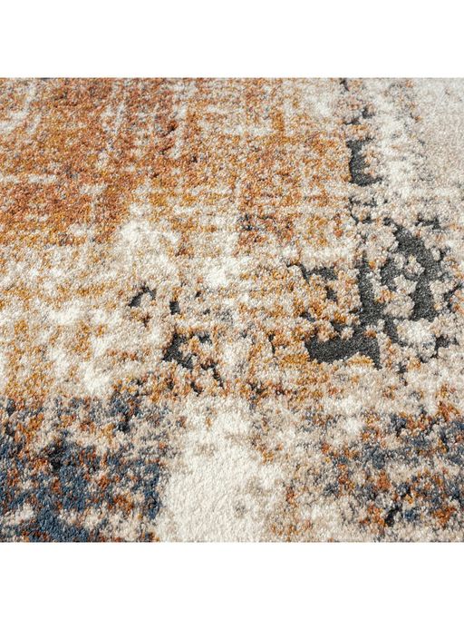 Beige Orange Abstract Modern Carpet