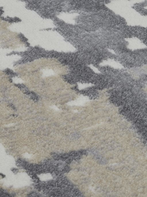 Grey Beige Abstract Modern Carpet