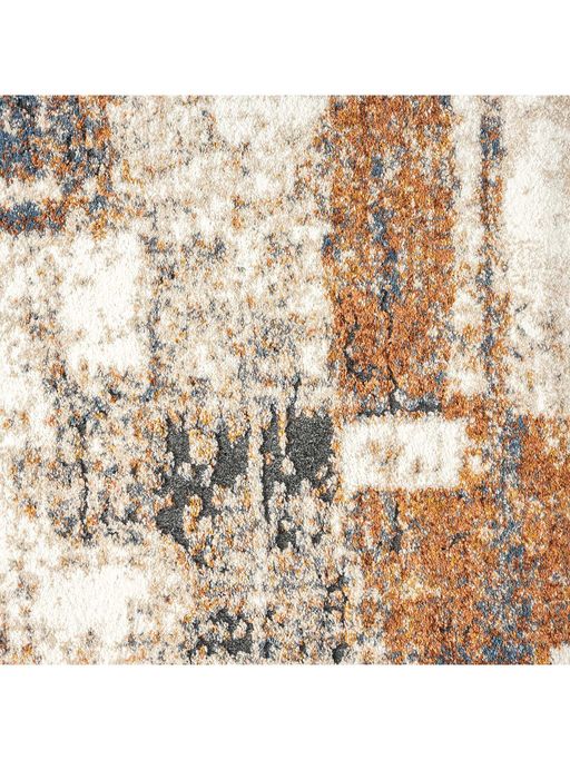 Beige Orange Abstract Modern Carpet