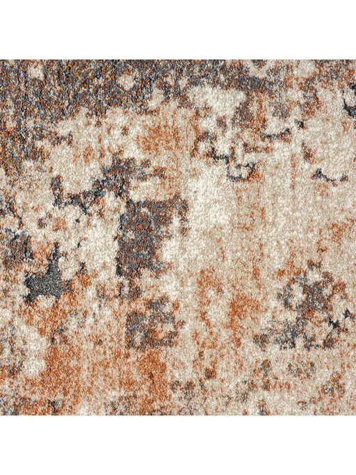 Beige Orange Abstract Modern Carpet