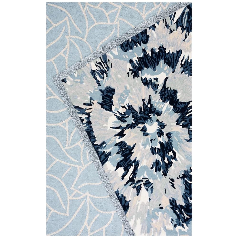 Frost Petals Floral Wool Rug
