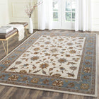 Coral Bloom Ivory Floral Wool Rug