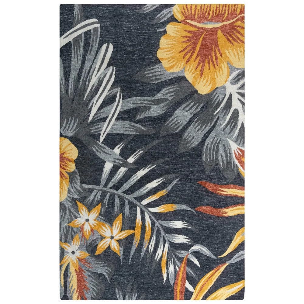 Hibiscus Tropical Wool Rug