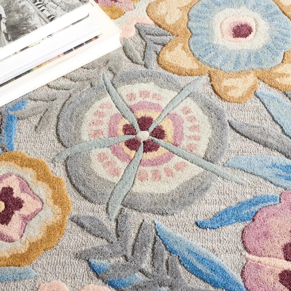 Flor Hand Tufted Rug - Pastel Flower Pattern