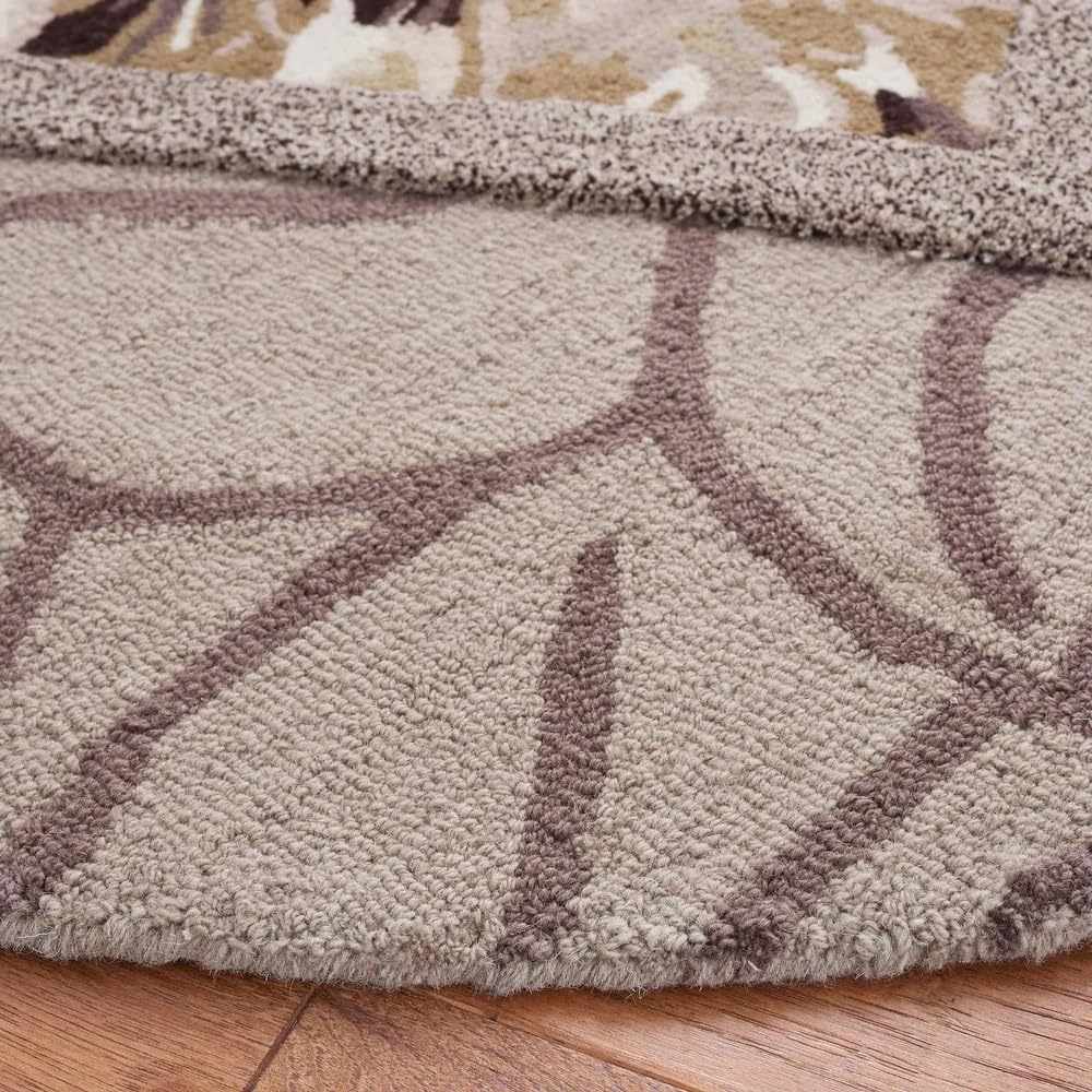 Autumn Petals Floral Wool Rug