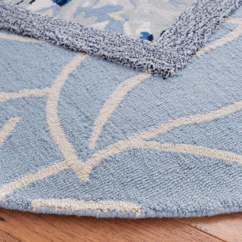 Frost Petals Floral Wool Rug