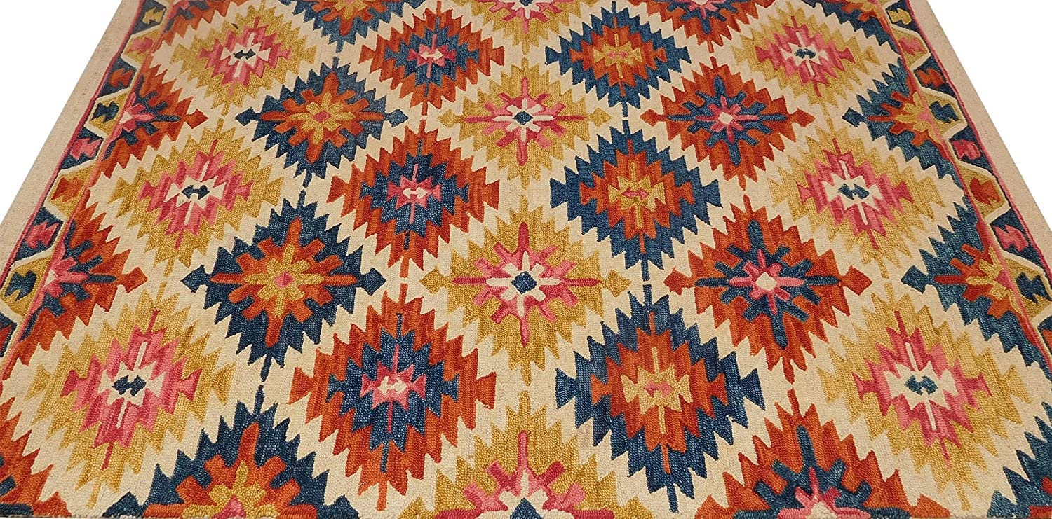Tavira Tribal Geometric Wool Rug